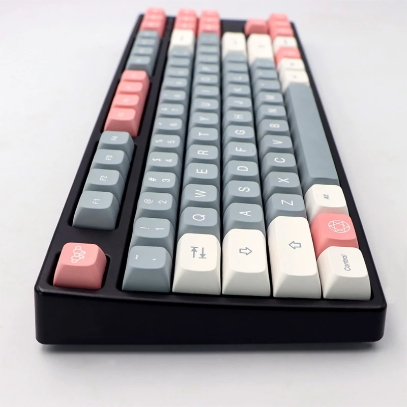 Dropship 139Key Pink Keycap XDA PBT Dye-Sub Keycaps Replacement for Mechanical Keyboard Layout 7u Split Space