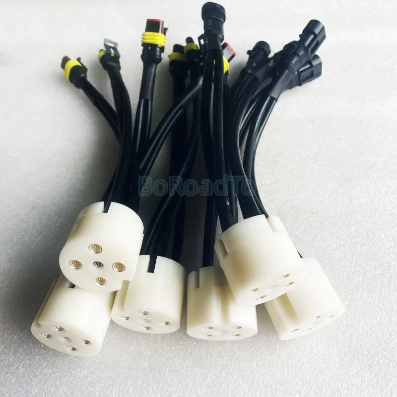 1PC 4 Pin CRIN Diesel Fuel Injector Connector Plug Wirng Harness Cable For Bosch Common Rail Injectors Connecting Cables Cord