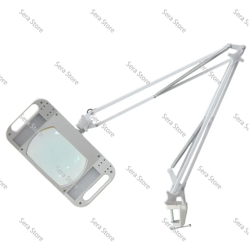 LT-86G High-grade Square Clip Desktop Magnifying Glass with Lamp Magnifying Glass Reading