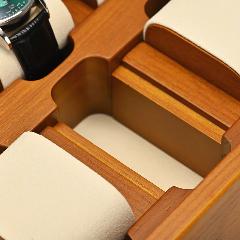 Oirlv Solid Wood Jewelry Box For Watch Bracelet Wood Premium Jewelry Storage Organizer 34*20*9.4cm Customizable Wooden Watch Box