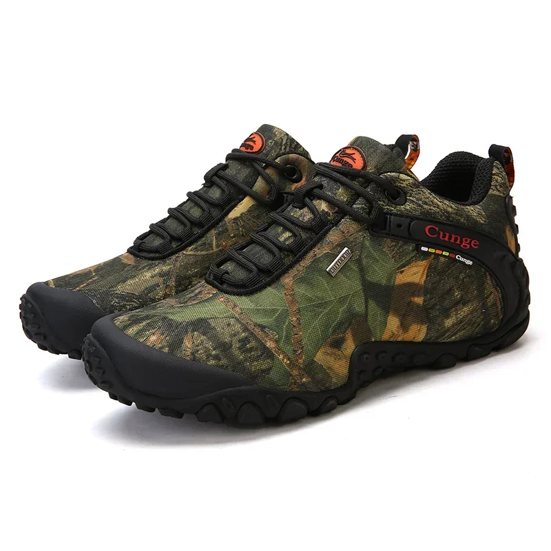 Outdoor Men Sneakers Tactical Boots Leather Warm Camping Hiking Boots Travel By Walking Shoes Snow Boots