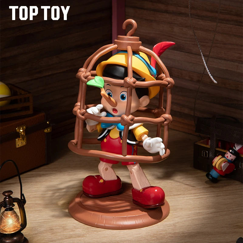 TOPTOY Disney Pinocho Growth Diary Series Figura Decoración de escritorio Regalo de cumpleaños Lindo