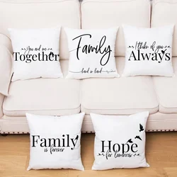 Home Decoration Car Sofa Living Room Cushion Cover Black and White Geometric Printing Square Pillowcase