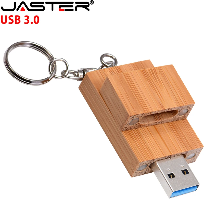 JASTER-memoria USB 3,0 de madera con logotipo del cliente, pendrive de 4GB, 8GB, 16GB, 32GB, regalo de boda