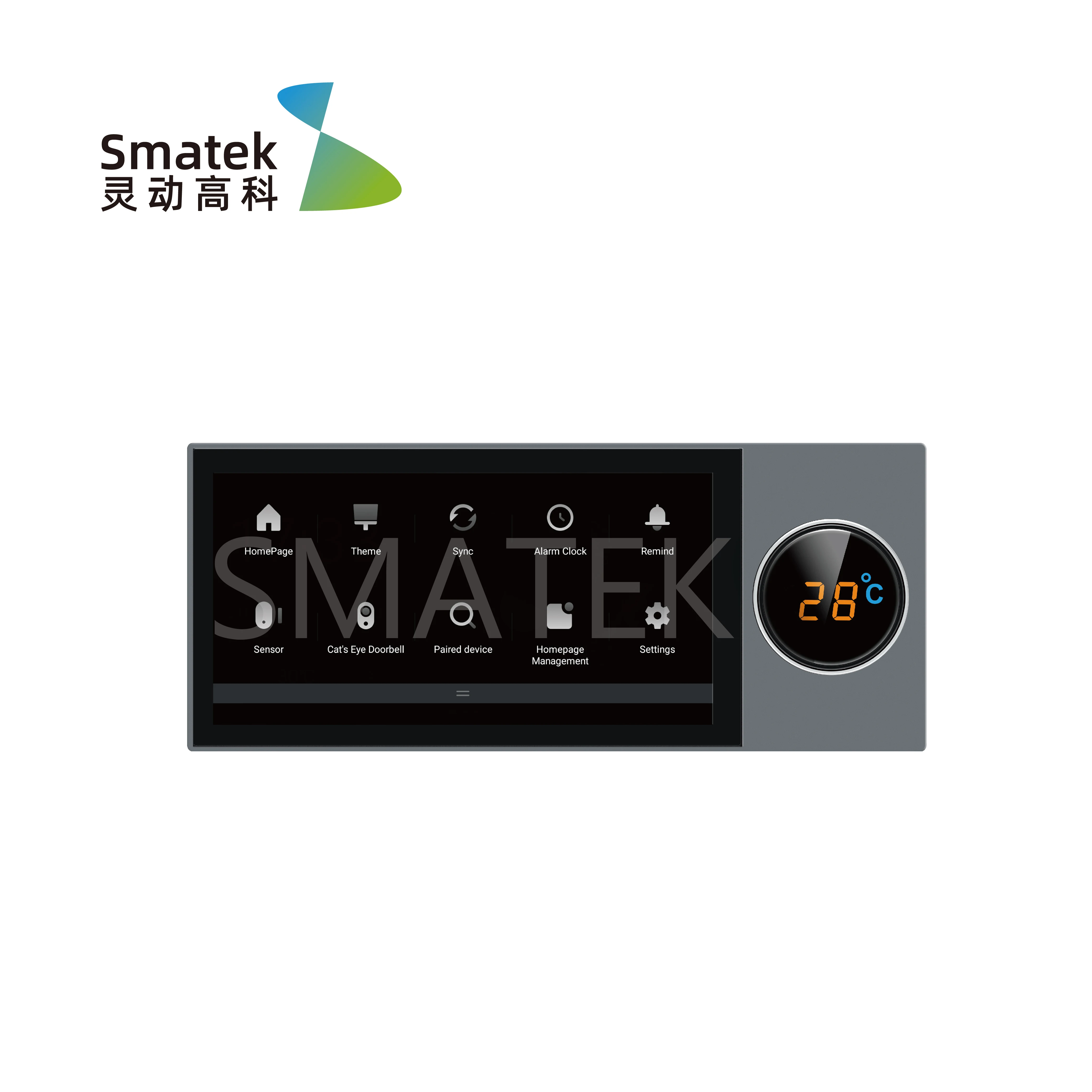 SMATEK 6" Android In-Wall Whole Home Automation Dashboard Tablet Smart Home Touch Panel Integriertes TUYA Zigbee Hub China Factory