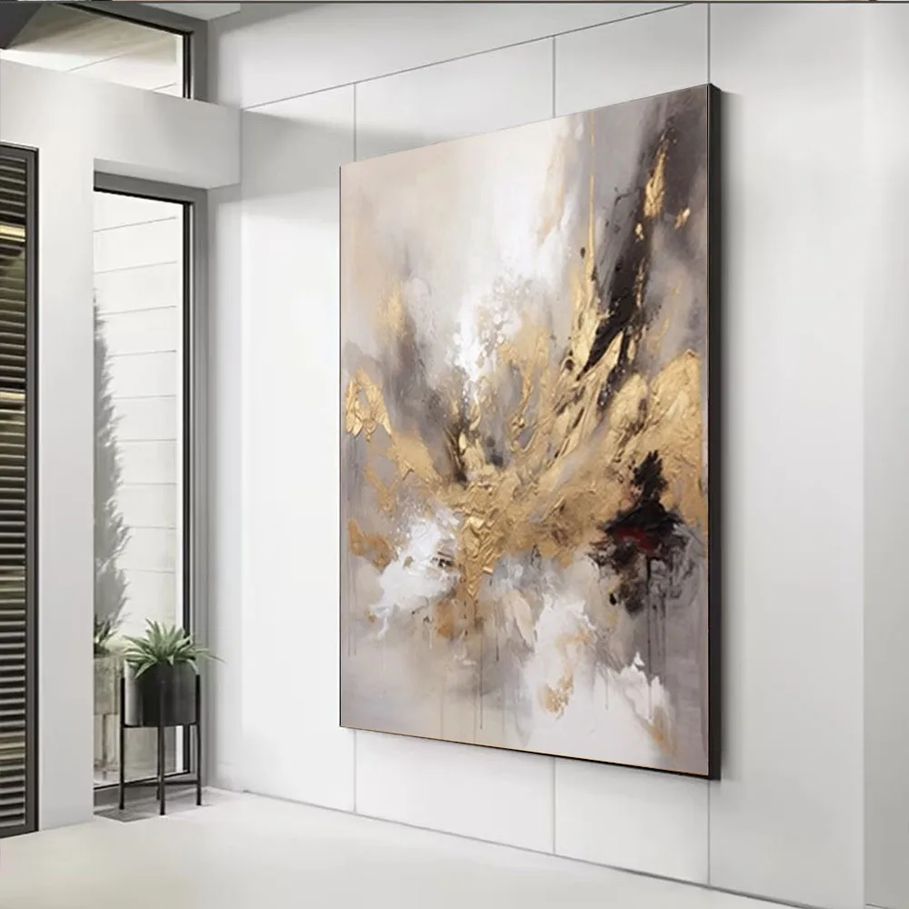 New Design Vertical Abstract Oil Painting 100% Handmade Famous Canvas Pictures Copy Blue Ocean Modern Wall Art For Home Decor