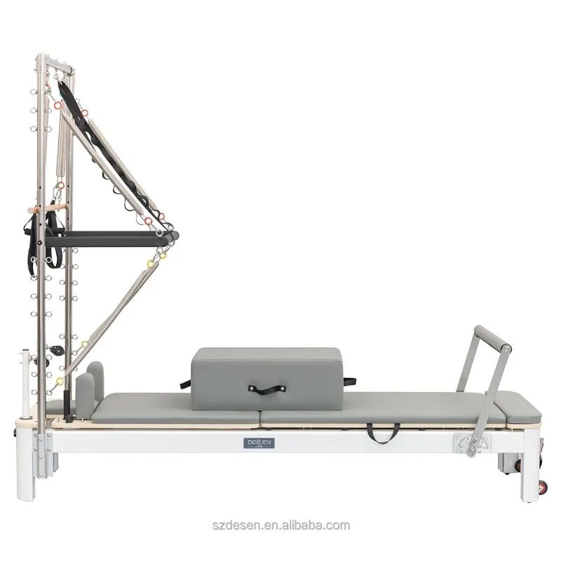 YTYIN F6001-S800-B Hot Sale Multi Function Yoga Pilates Gym Customized Home Use Aluminum Alloy Pilates Reformer