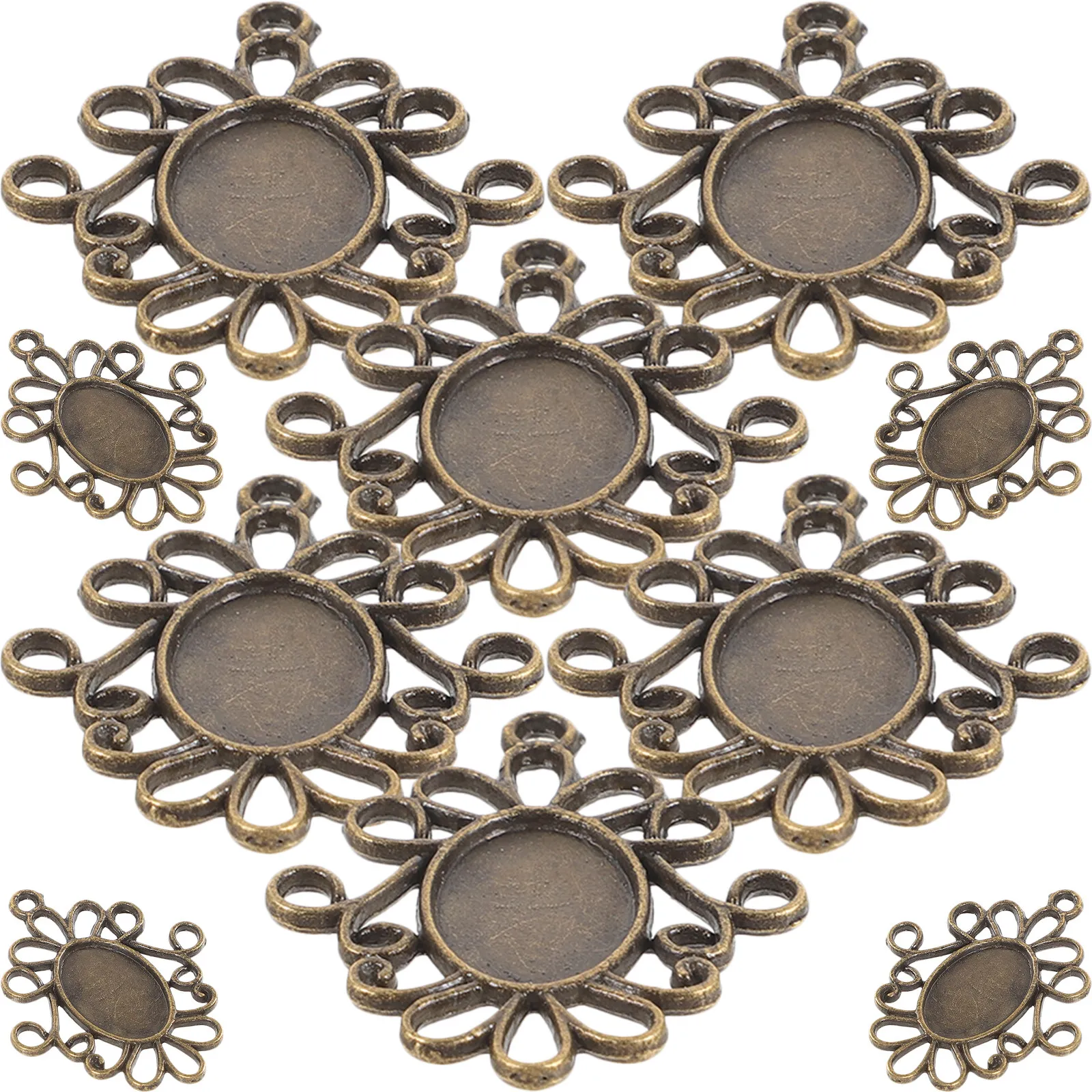 

50 шт. металлических овальных заготовок для кулонов, основы для бейзелей, винтажные шармы, для изготовления ювелирных изделий своими руками, декоративные заготовки для поделок