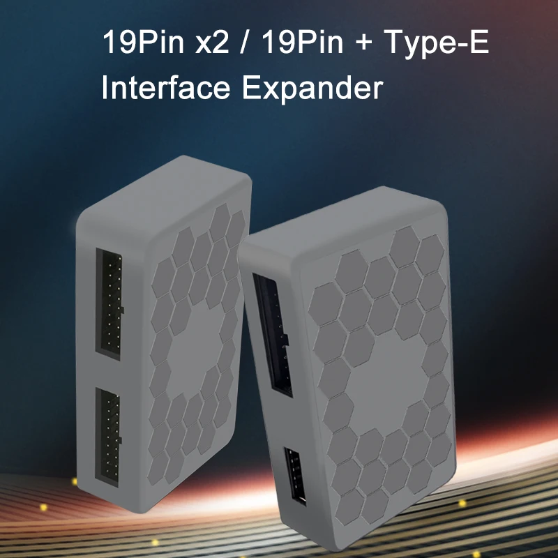 Dual 19Pin or 19Pin + Type E Interface Expander Splitter HUB 5Gbps with Micro USB 3.0 Cable Type-E/19pin to Dual Micro B Adapter