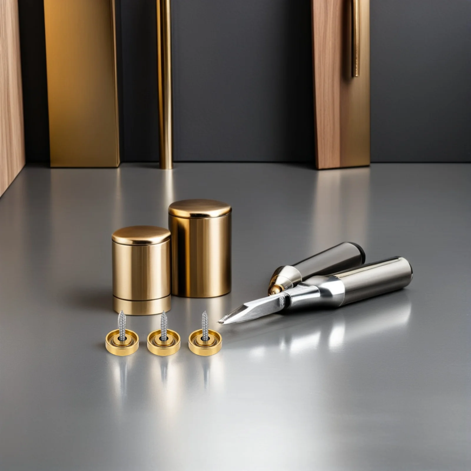 

10Set Mirror Screws Decorative Caps 16Mm Stainless Steel Glass Panel Fixing Screws for Cabinet Doors Wardrobe Bathroom