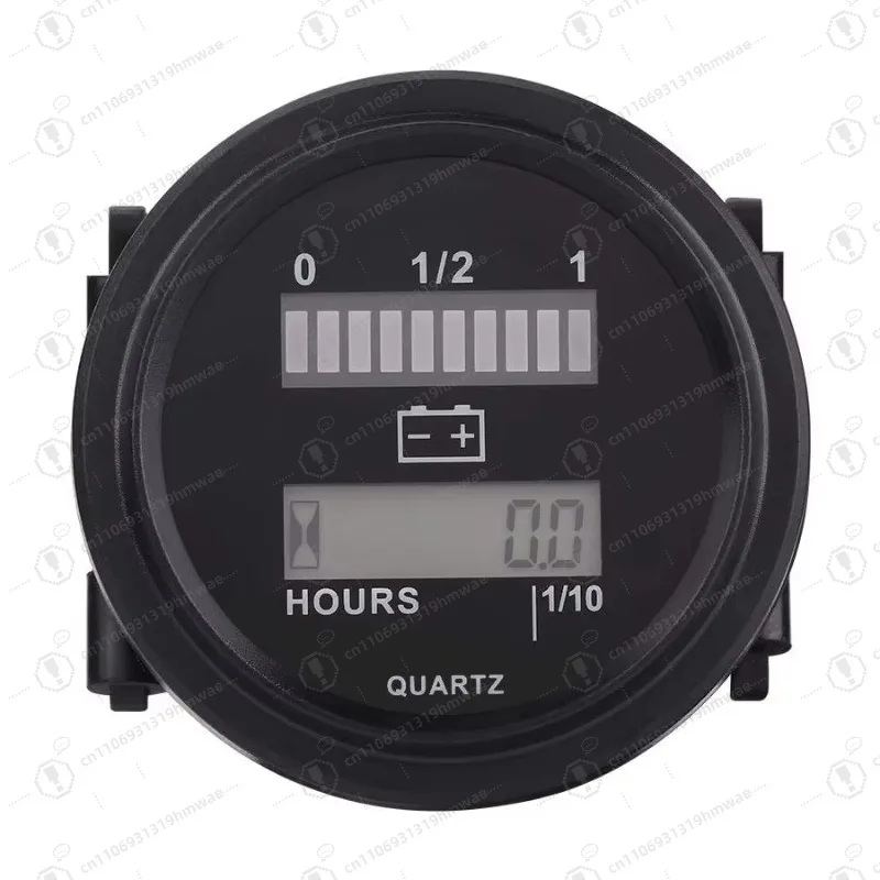 عربة جولف نادي السيارات رافعة شوكية غسالة الطابق صمام ثنائي باعث للضوء مؤشر البطارية الرقمي مع عداد ساعة #1