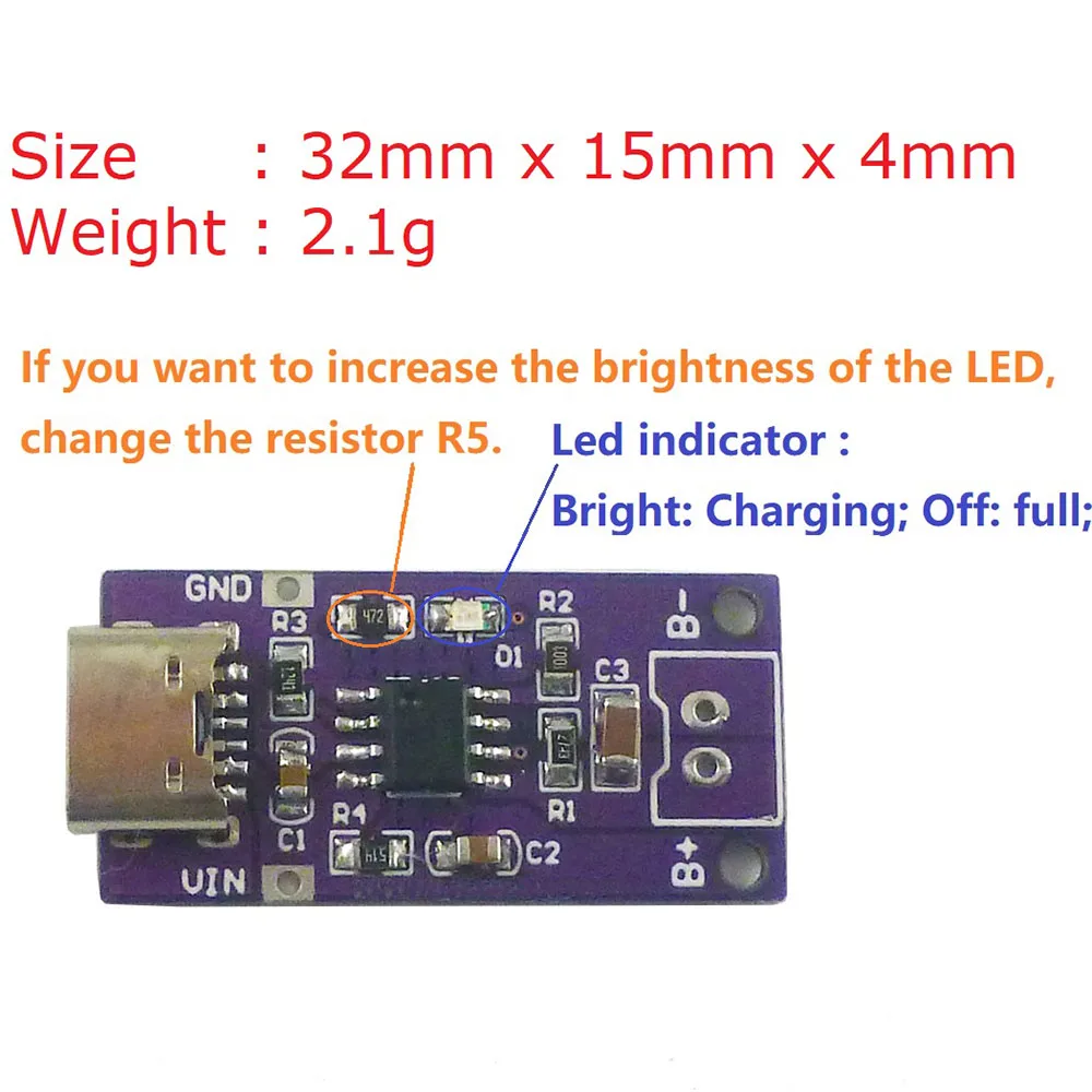 TYPE-C moduł do ponownego ładowania z ładowarką 1S 2S 3S ni-mh 1.5V 3V 4.5V dla moduł konwertera 1.2V 2.4V 3.6V CC/CV DC-DC