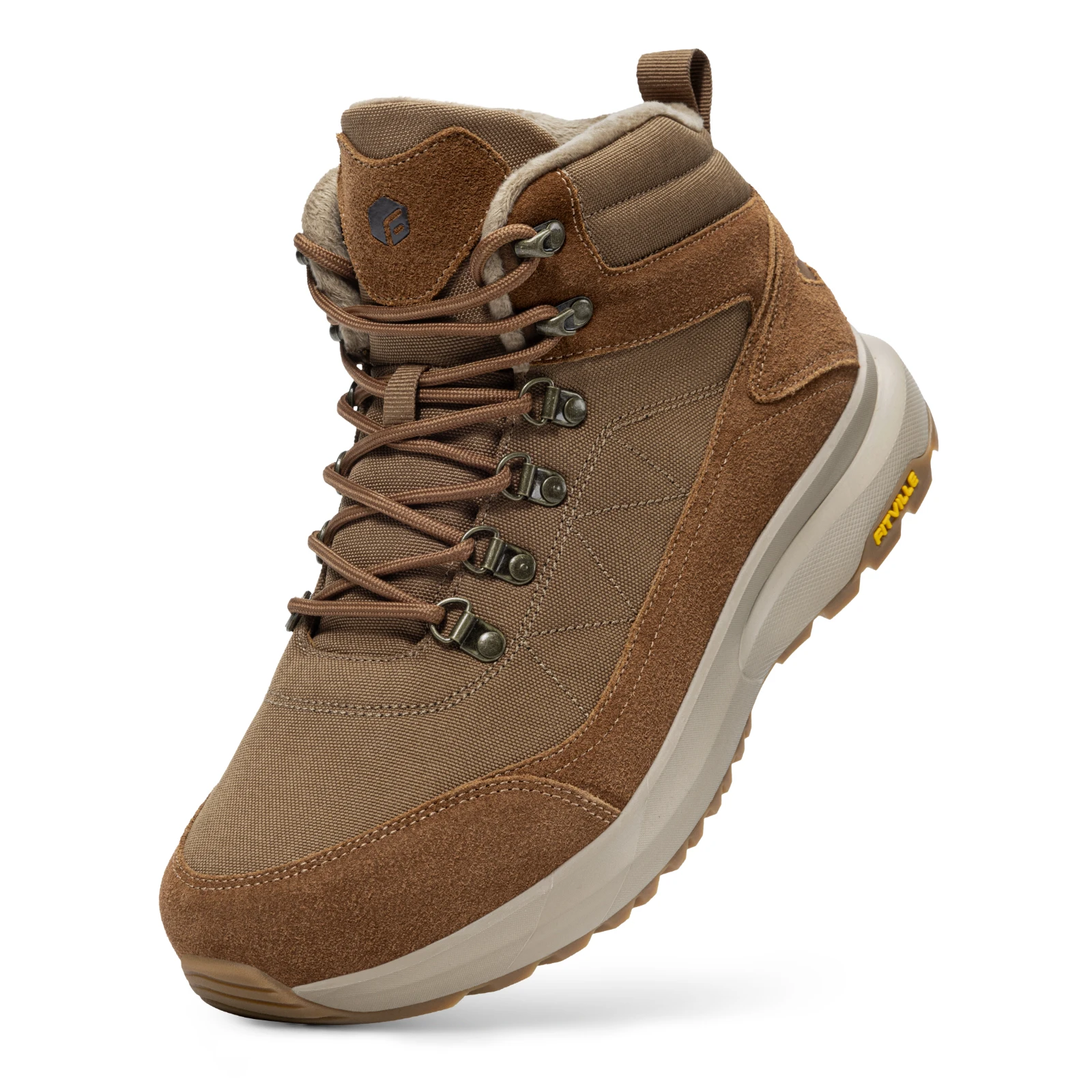 FitVille Herren Winterstiefel, extra breite Wanderschuhe für Männer, wasserabweisend, warm, mit Plüschfutter, Schneewanderstiefel, rutschfest für den Herbst. – Detail 11