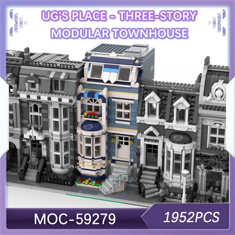 

1952 шт. Diy UG's Place-Триструйный модульный городской дом Строительные блоки Пользовательские городские уличные игрушки Собранные ПОДАРКИ XMAS MOC-59279