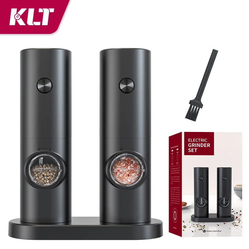 1PC/2PCS Electric Automatic Pepper Grinder Set Salt And Pepper Mill Adjustable Coarseness Spice Grinder for Kitchen