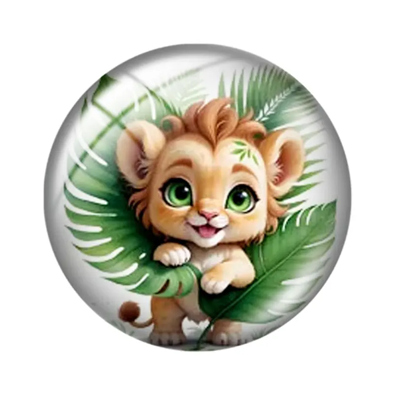Cute Baby Animals  12/18/20/25mm glass cabochon  bracelet pendant rings for jewelry demo earrings back Making findings view 5