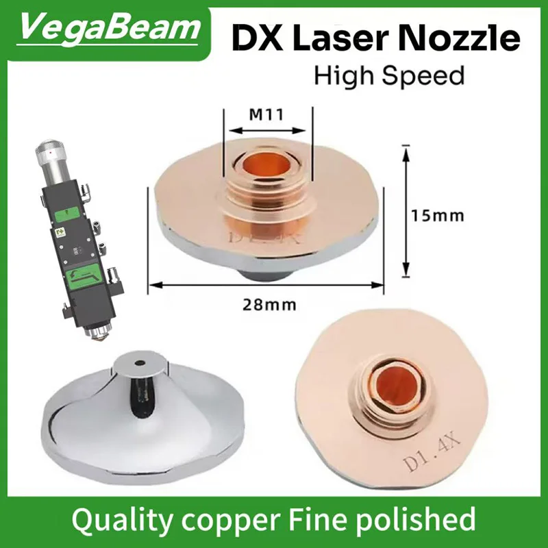 

DX Laser nozzle Dia.28mm High-power Copper Cutting nozzle Double-layer cutting machine parts nozzle Suitable for HANS,BOCI,WSX