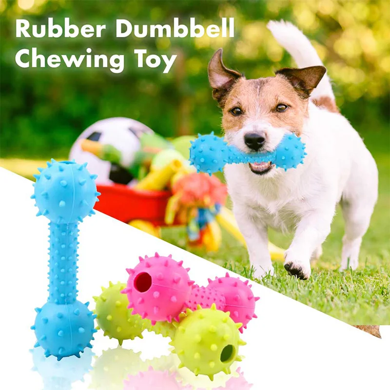 1pc Dumbbell Design Pet Sound Toy