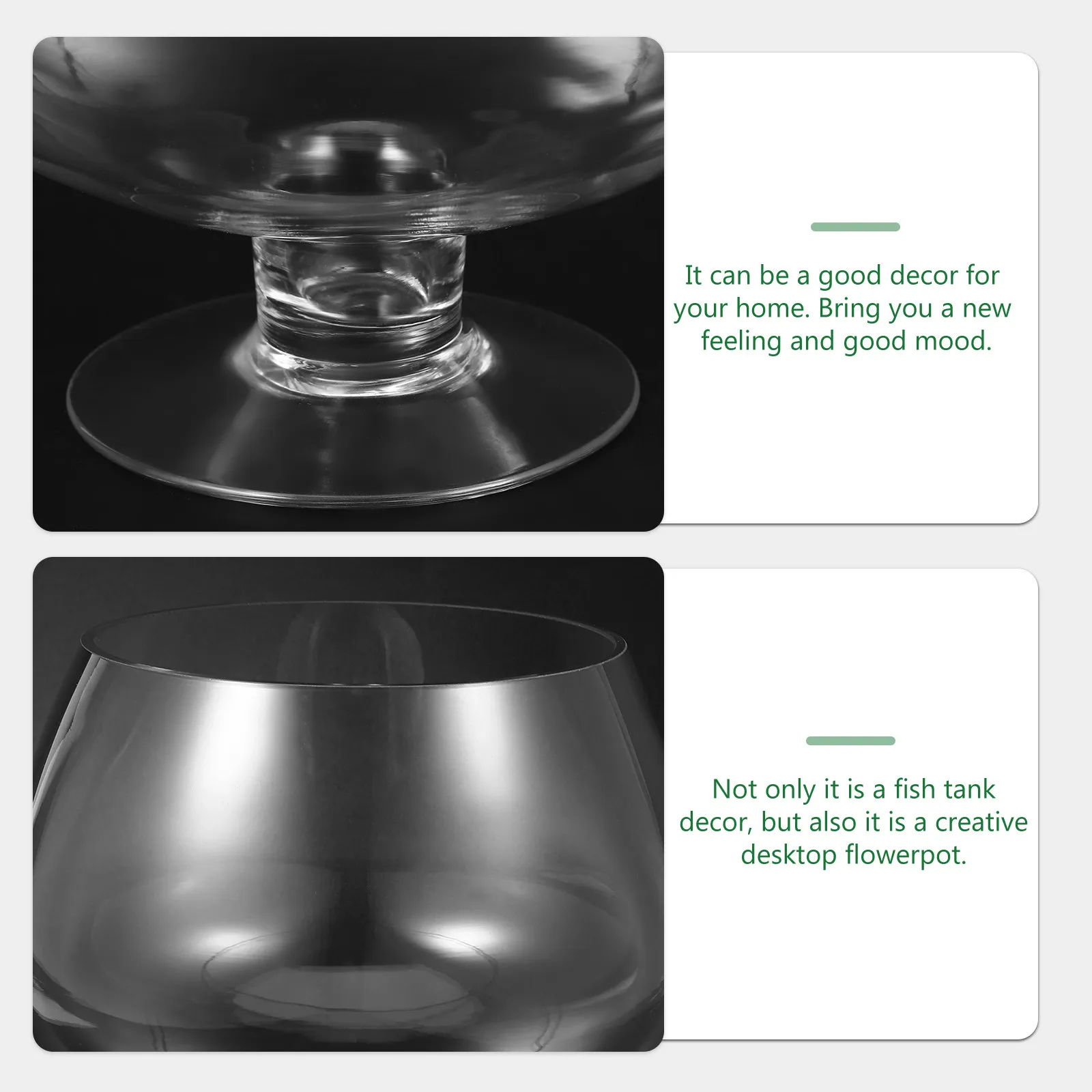 

Прозрачный настольный аквариум для бетт, золотых рыбок и суккулентов, многофункциональный, из экологически чистых материалов, компактный, декоративный