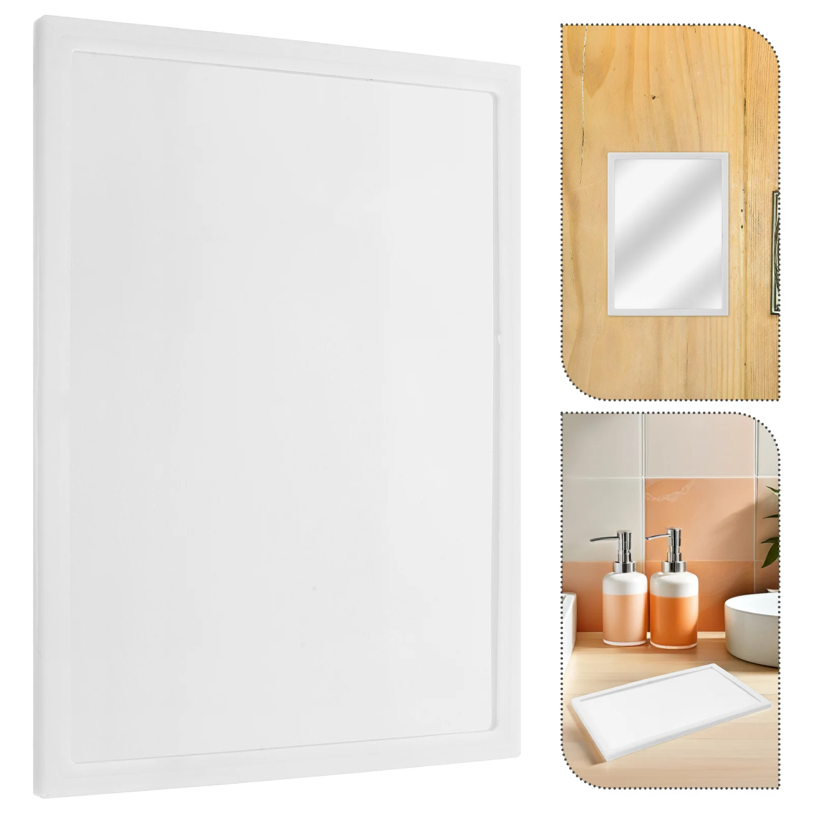 

Compact Locker Mirror Rectangle - Space Saving Small Mirror for Dorm Room Office Cabinet Gym Vanity Table Personal Grooming Hd