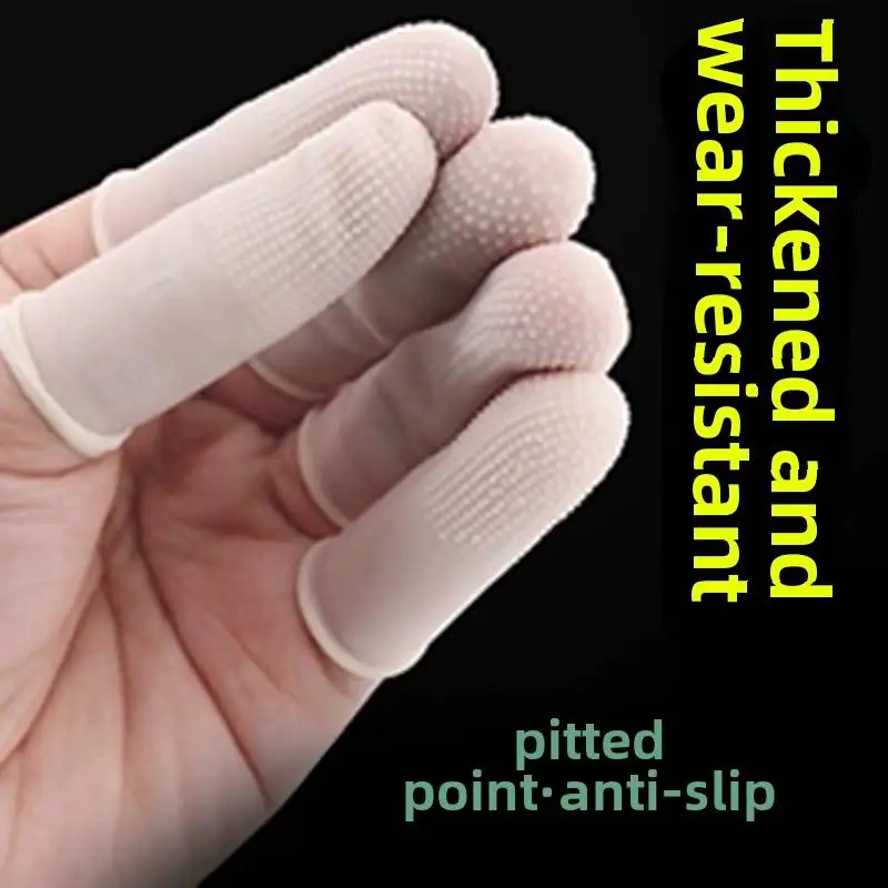 Thickened Silicone Latex Finger Covers Protective Gloves for Handling Money Durable Hand Protection Covers for Home Use
