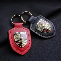 Porsche Classic Shield Keychain Pendant Keyring For Porsche Cayenne Panamera Macan 911 718 Taycan Boxster Cayman 918 Pajun