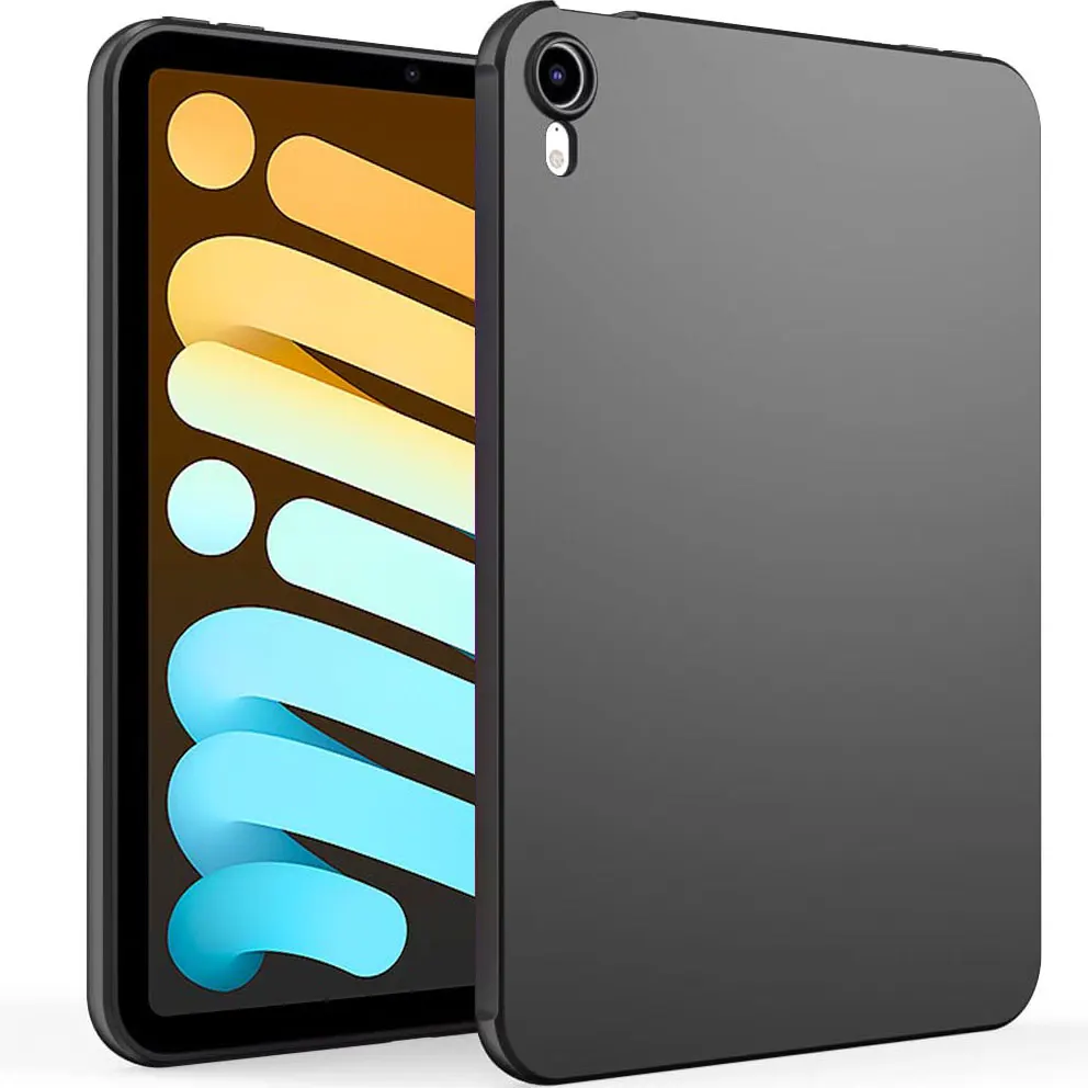 Etui na tablet do Apple iPad mini 7 8,3 "2024 A2995 A2996 Funda czarne elastyczne TPU silikonowe, odporne na wstrząsy obudowa ochronna zapobiegająca upadkowi