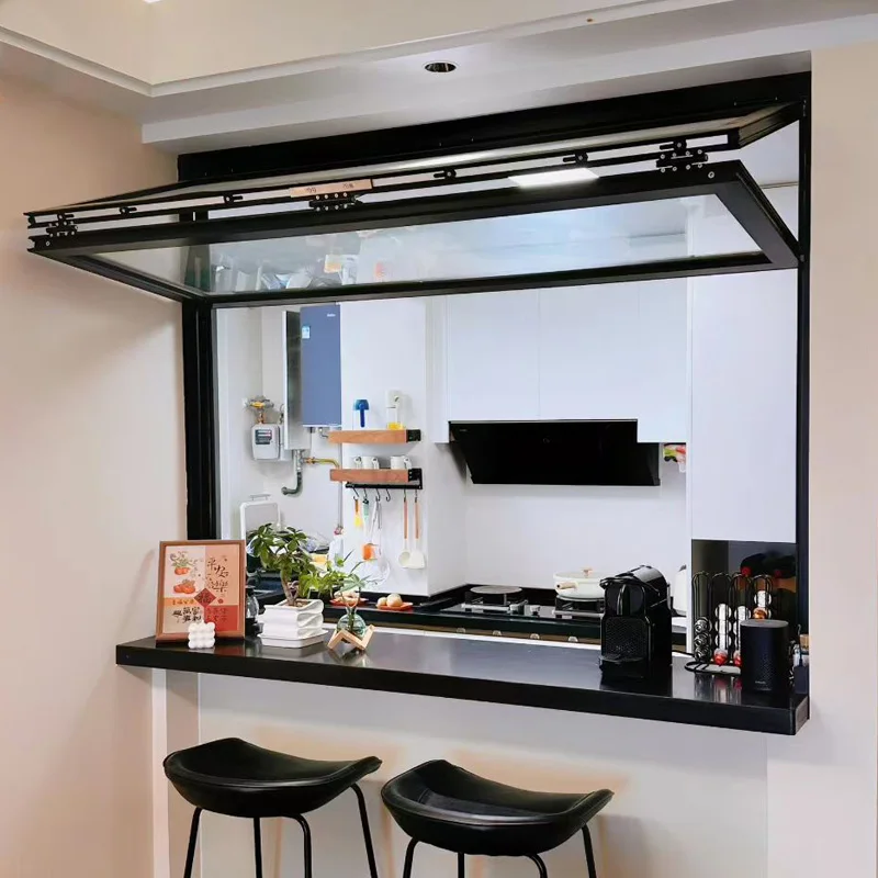 Any Size Custom Double Glass Aluminum Balcony Vertical Folding Window Household Soundproof Sealed Aluminum Folding Window