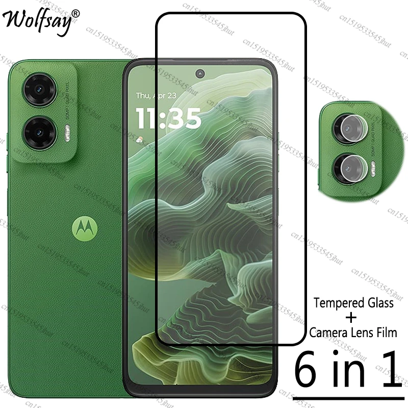 

Защитное стекло Full Cover из закаленного стекла для Motorola Moto G35, защитное стекло для экрана и камеры Moto G35, защитное стекло для телефона Moto G35