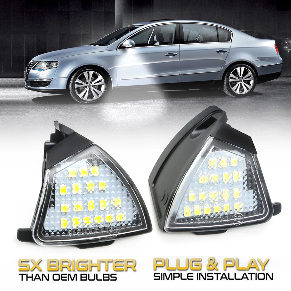 For Voor Vw Passat B5.5 B6 Jetta 5 Sharan Golf 5 Gti Konijn Eos Skoda Superb Led Side Achteruitkijkspiegel Floor grond Lamp