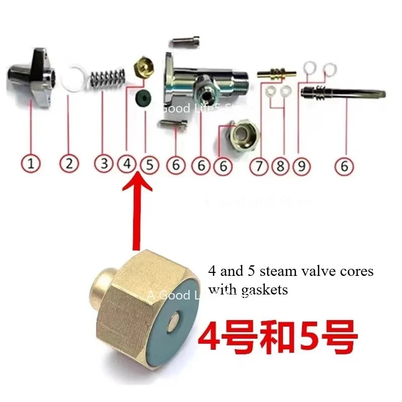 

Suitable for LaDeTiNa/Kaffa Coffee Machine Steam Valve Seal Ring Gasket Steam Spool