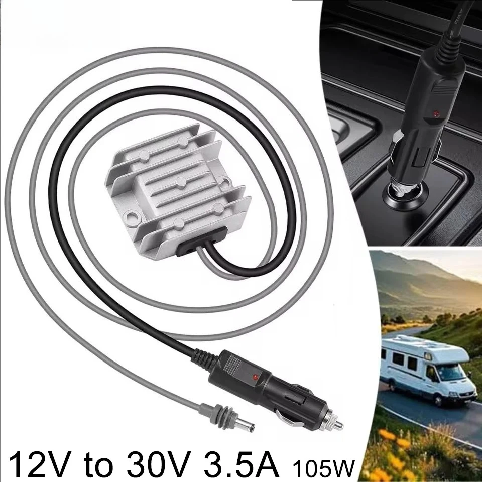 Applicable to Step up Converter for Starlink Mini 12V/24 to 30V 3.5A with Cigarette Lighter Plug Car Voltage Booster 100cm/300cm