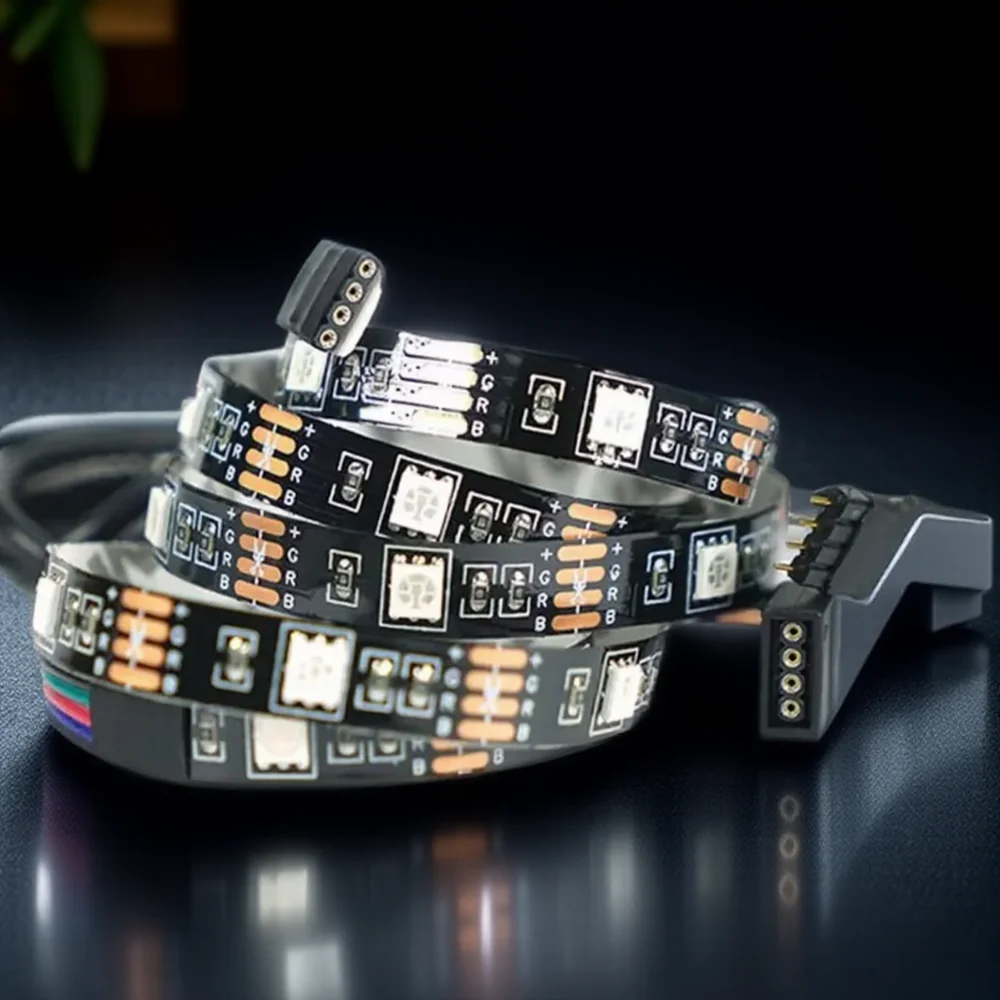 

7 Color Bluetooth LED Strip Lights 2835 SMD 1/2/3M USB 24 Keys Waterproof RGB Background Lighting Strips