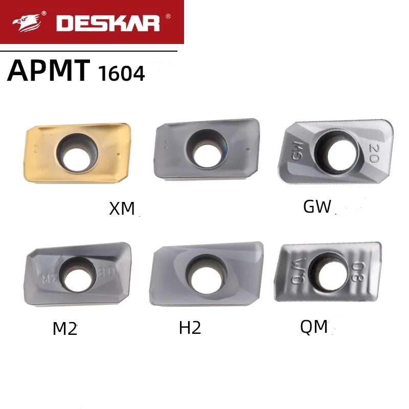 DESKAR APMT1604PDER H2 M2 QM APMT1604PEER XM APMT1605PEER APMT160420PDER GW LF6018 밀 카바이드 인서트 CNC 선반 커터, 10 개