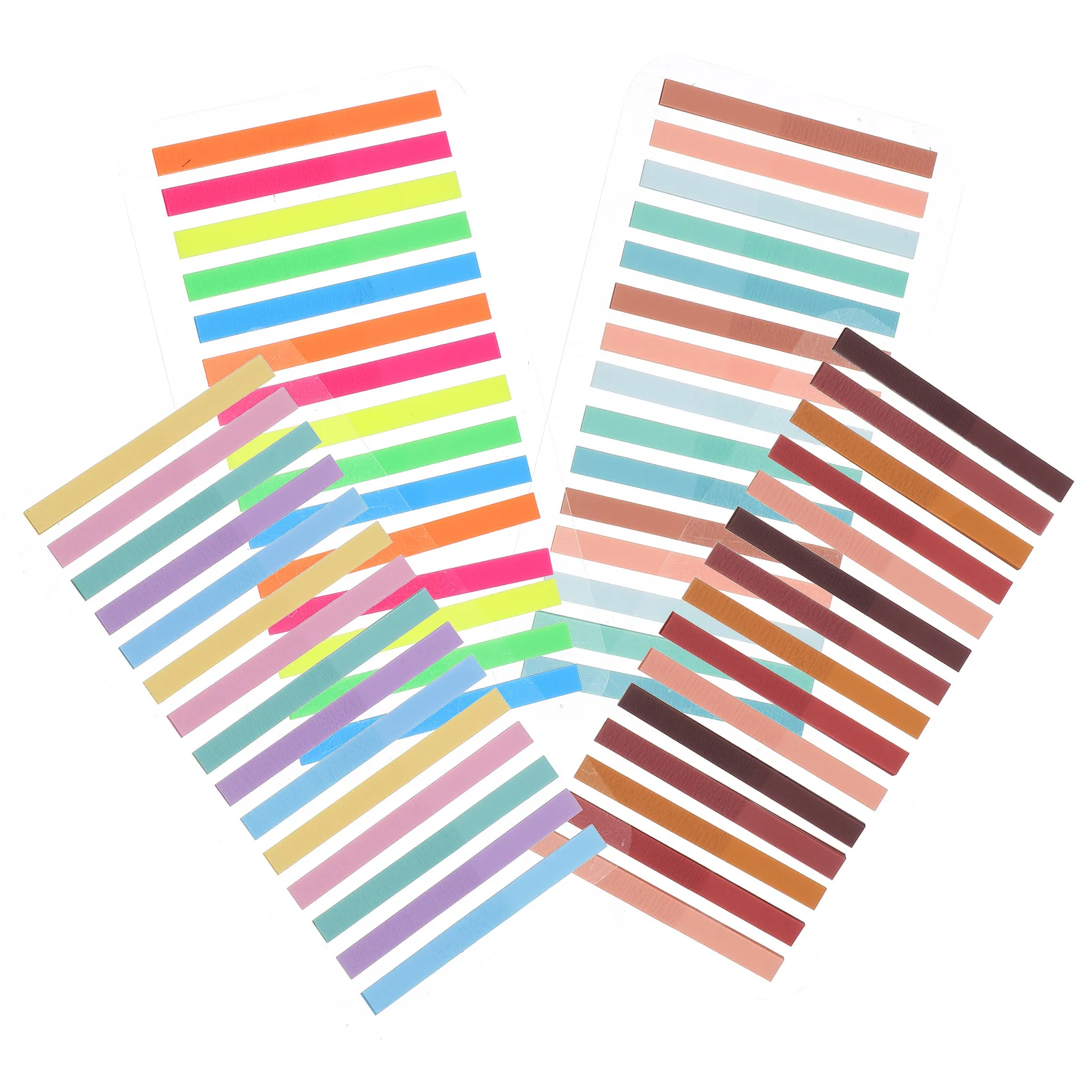 1 set 1 Set Fluorescent Label Stickers Portable Reading Strips Highlight Sentence Markers Sticky Page Flags Index Tabs Learning