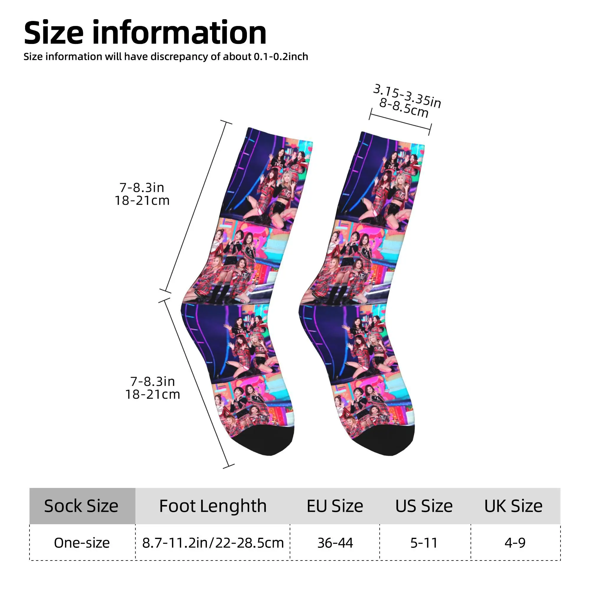 متعة Kpop المغني مرتين الفتيات الجوارب Harajuku جوارب فائقة النعومة كل موسم الجوارب الطويلة اكسسوارات للرجل امرأة الهدايا