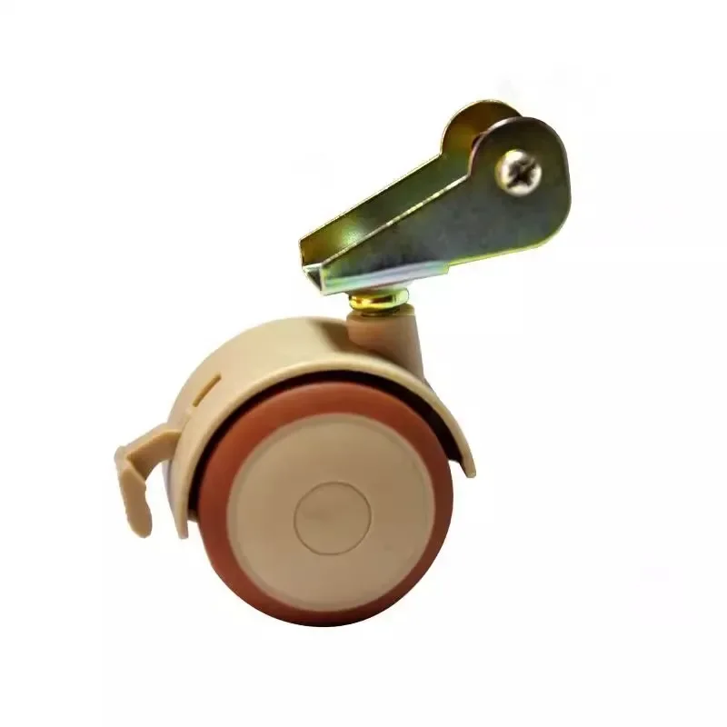 4pcs Premium Rubber Swivel Casters for Crib Durable Silent Extra Thick Design with Brake for Baby Toddler Bed Rolling Stability