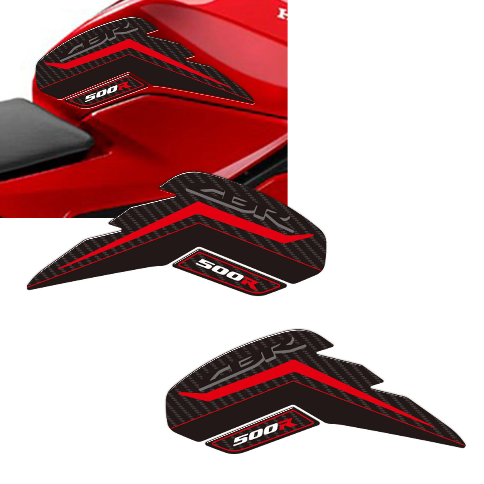 

Motorcycle Tank Scratch Protection 3D Stickers For Honda CBR500R 2024 | Keep Original Paint Knee Pads Kit