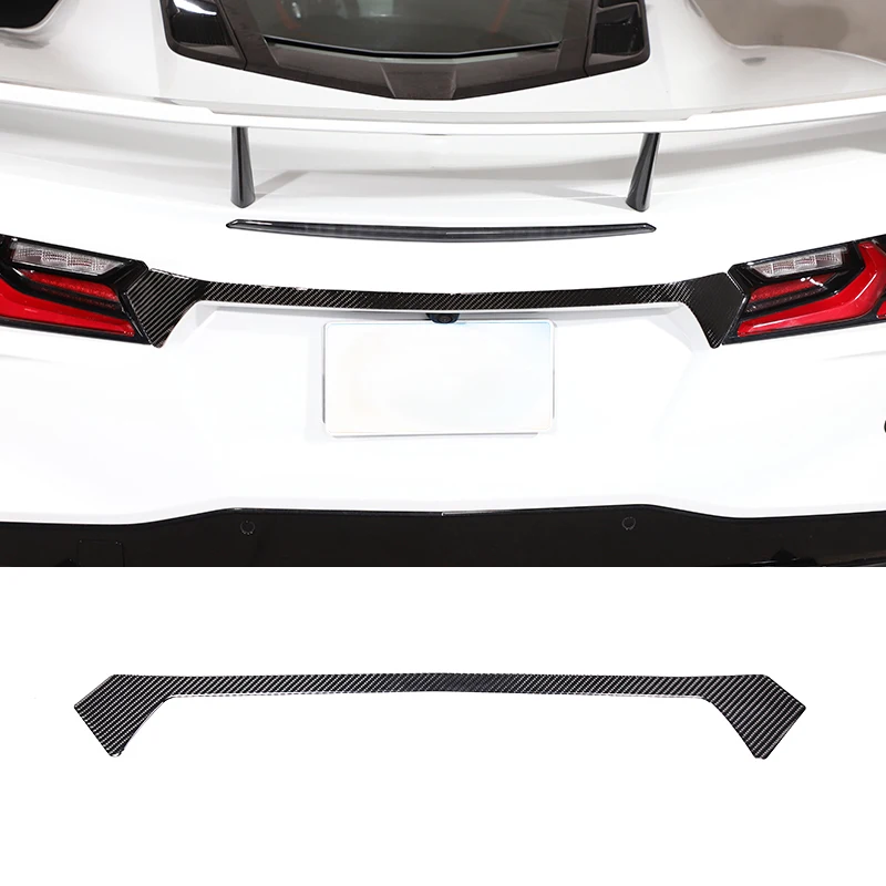 

For Chevrolet Corvette C8 Z51 Z06 20-23 Car Rear Tail Badge Trim Panel Protection Decorative Sticker Carbon Fiber Accessories
