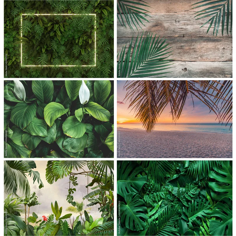 

SHUOZHIKE Tropical Jung Leaves Nature Scenery Photography Background Landscape Photo Backdrops Studio Props 22713 RD-02