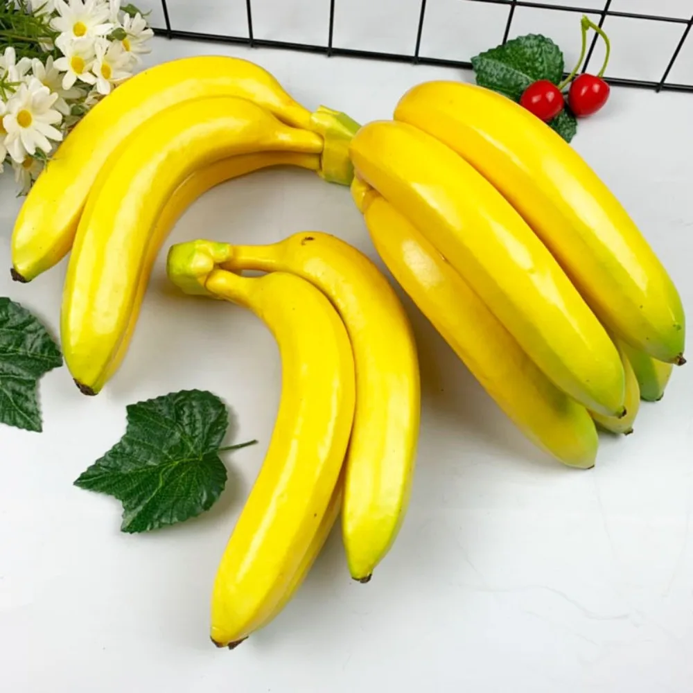 Espuma de plástico, plátano Artificial, modelo de fruta de simulación, regalo divertido, decoración de tienda de frutas, decoración práctica para el hogar, accesorios de tiro para fiesta