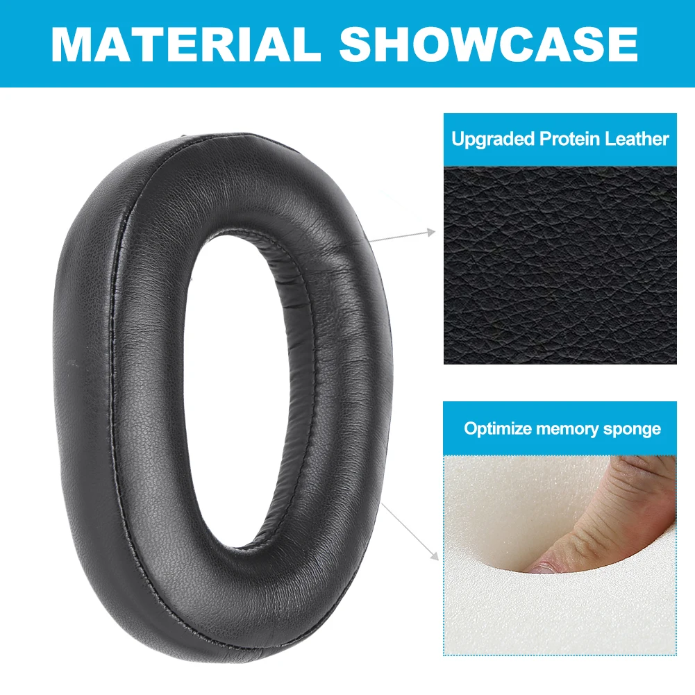 Replacement Earpads Memory Foam Headset Ear Cushions Protein Leather Ear Cups Cover for Sennheiser GSP500 GSP550 GSP 600 GSP670