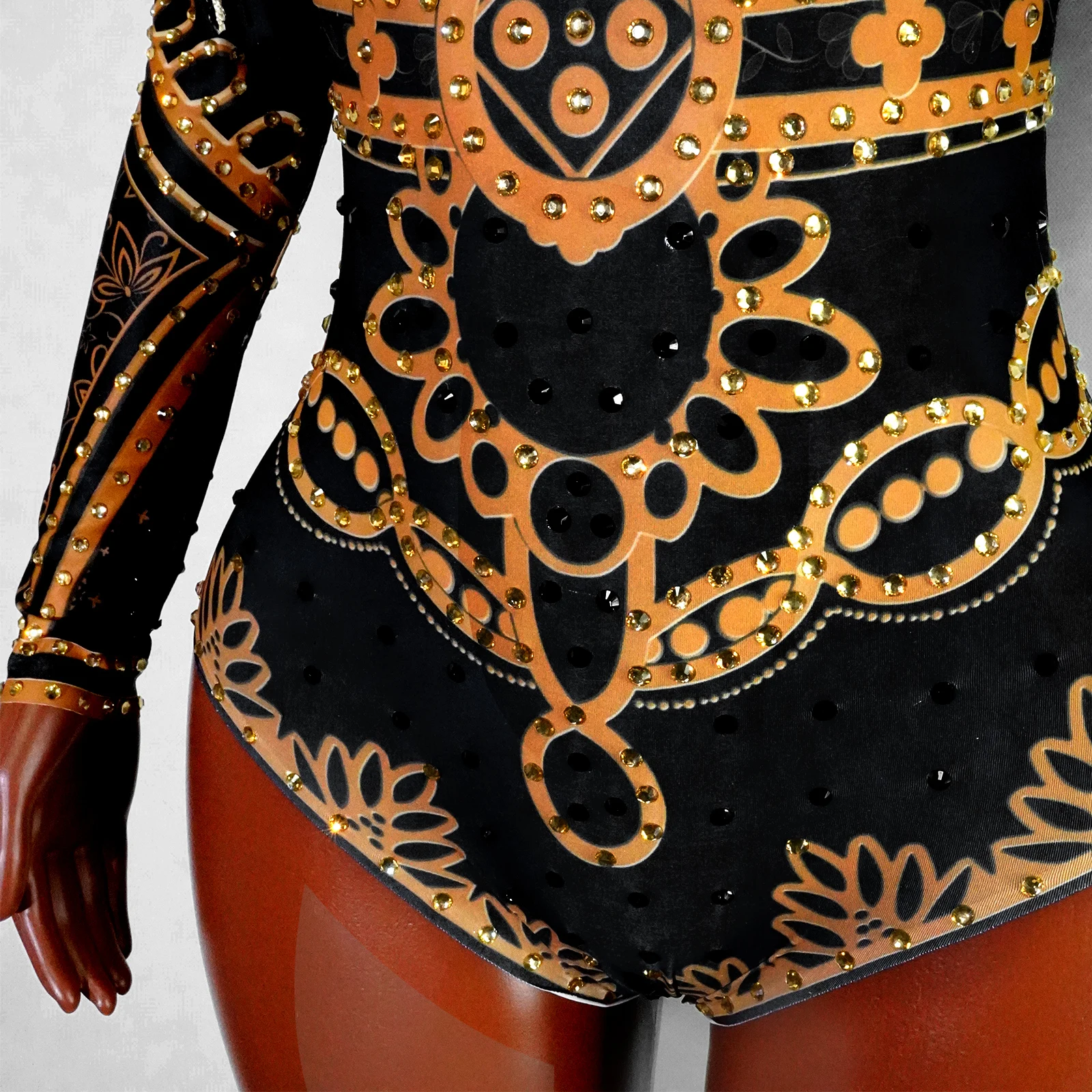 مثير المرأة هامش حجر الراين القطب الرقص بذلة ملهى ليلي أداء الزي سحب الملكة تظهر زي 2025 تصميم جديد حار