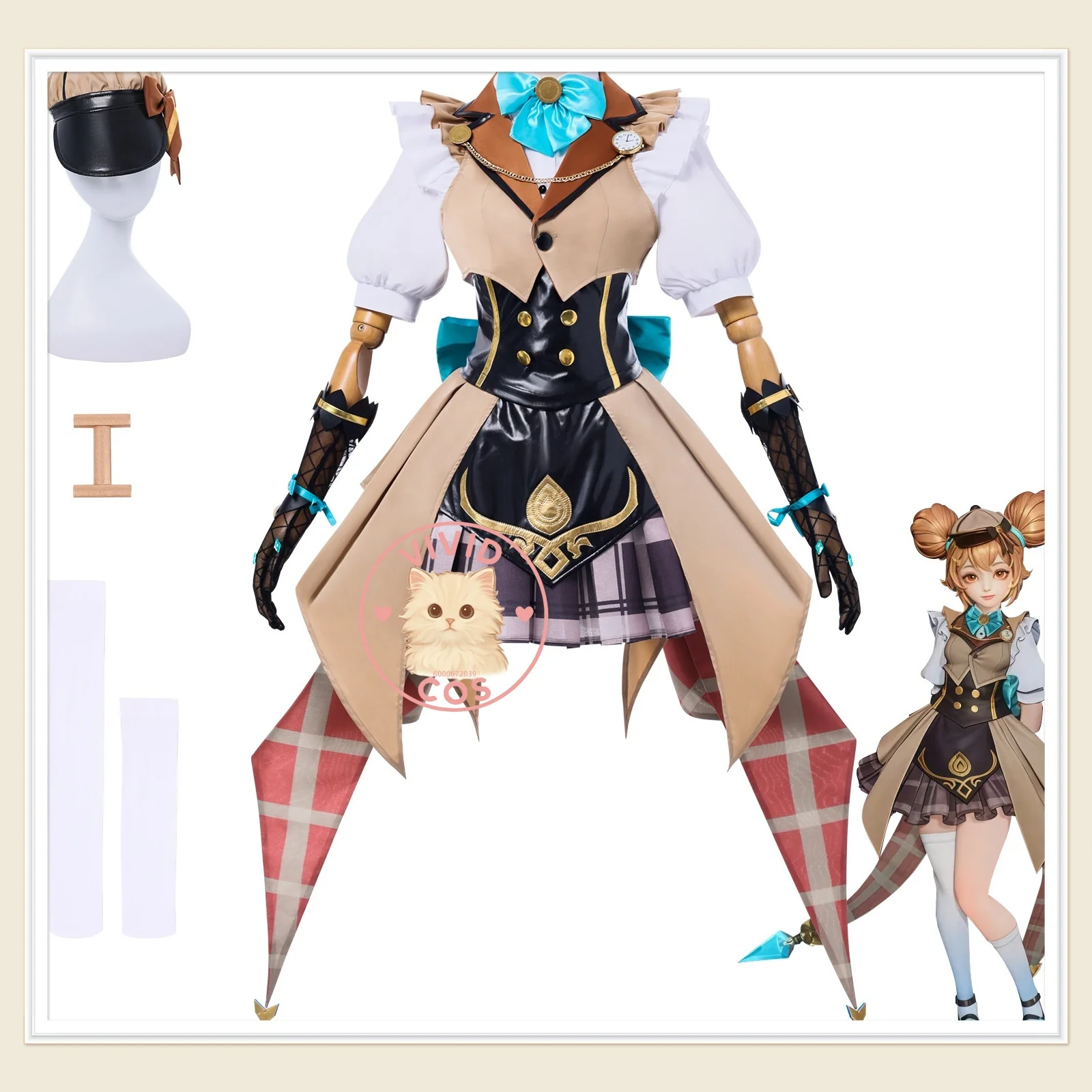 

Honor of Kings Xiao Qiao Secret Evidence Trace Two-dimensional Cosplay Costume Role-playing As Anime Character Full Clothing Set