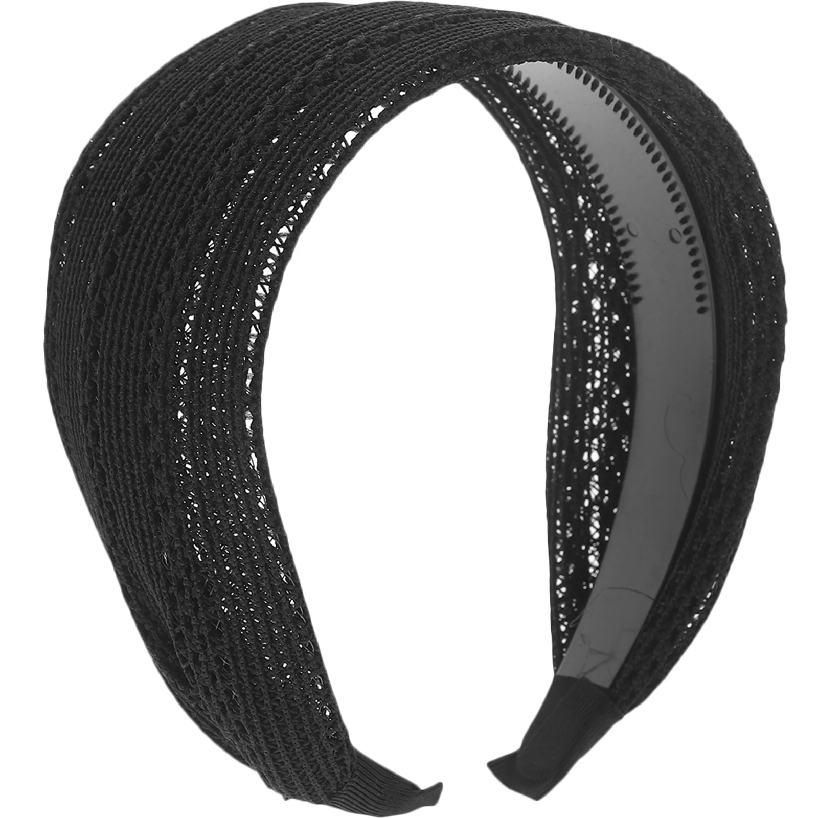 زينة واسعة الحافة مضادة للانزلاق للنساء، إكسسوارات شعر نسائية قابلة للتنفس، أدوات تصفيف الشعر #4