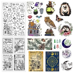 Cadılar bayramı hayalet temizle pullar için DIY Scrapbooking kabak zombi mezar taşı silikon temizle damga mühür şeffaf pullar için kart