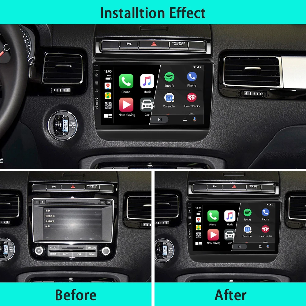 8+256GB Carplay Android 12 Auto Radio Stereo For Volkswagen Touareg FL NF 2010 - 2018 Multimedia Player 2 DIN GPS NAVI Head Unit