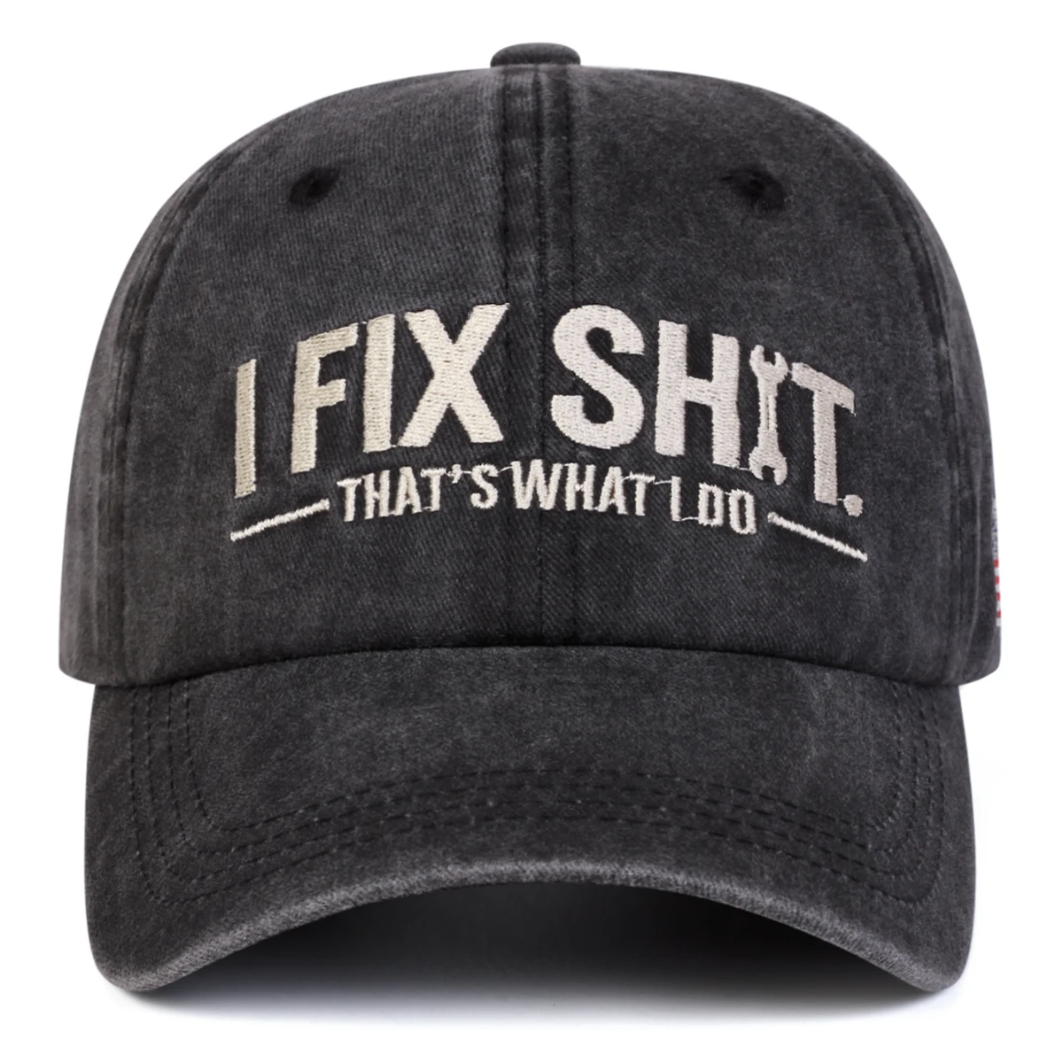Unisex I FIX SHIT Baseballkappen mit Stickerei, für Frühling und Herbst, für den Außenbereich, verstellbare Freizeithüte, Sonnenschutzhut, Sportkappe – Detail 4