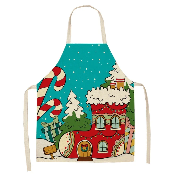 Christmas Decoration Sleeveless Apron Ladies Apron Kitchen Cooking Accessories Children Adult Cleaning Tools Tablier Delantal