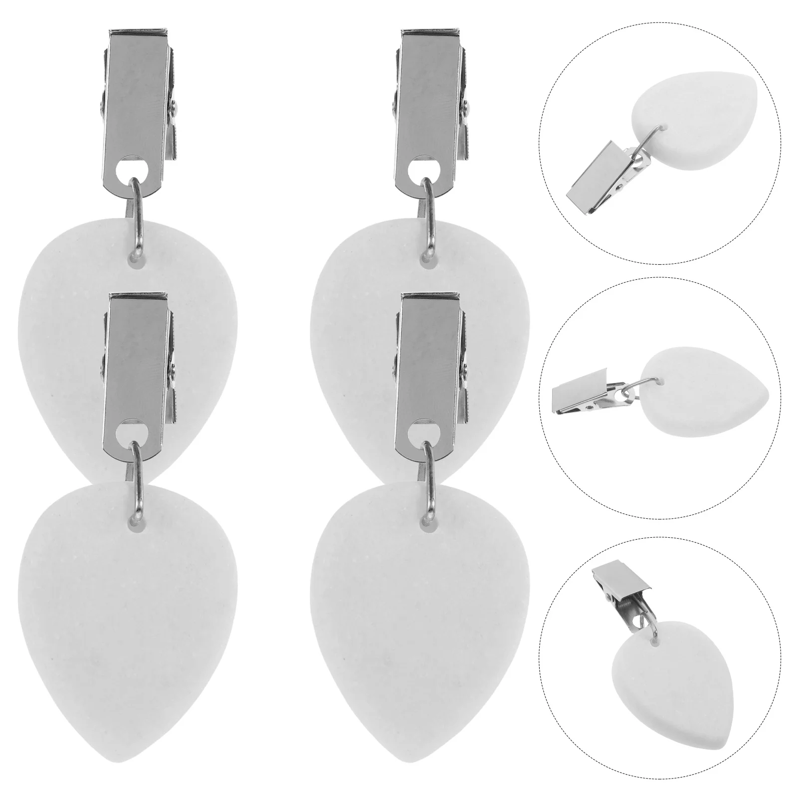 

4Pcs Tablecloth Weights Drop Shape Decorative Heavy Duty Clips Outdoor Indoor Anti-Slip Table Cover Clamp for Picnic Party